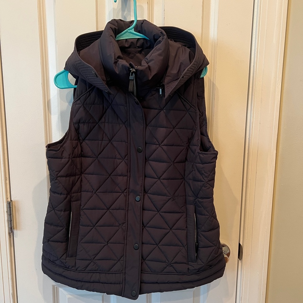 Marc New York Women's Quilted Hooded Vest - Navy Blue